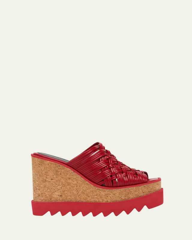 Sneakelyse Vegan Woven Platform Mule Sandals